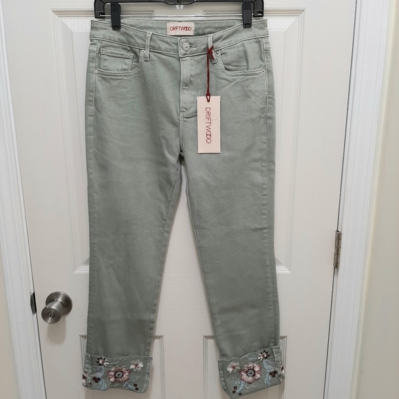 DRIFTWOOD Jeans New Driftwood Colette Embroidered Cuff Jeans 28